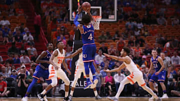 Kansas Jayhawks guard Devonte' Graham - (Photo by Chris Trotman/Getty Images)