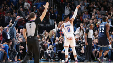 Russell Westbrook, OKC Thunder (Photo by Zach Beeker/NBAE via Getty Images)