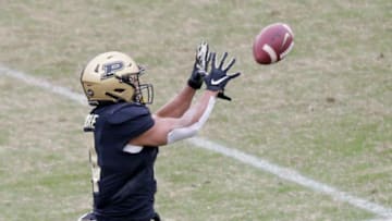 Purdue wide receiver Rondale Moore (4) makes a catch during the first quarter of an NCAA college football game, Saturday, Dec. 5, 2020 at Ross-Ade Stadium in West Lafayette.Cfb Purdue Vs Nebraska