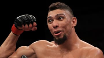 FORTALEZA, BRAZIL - FEBRUARY 02: Johnny Walker of Brazil reacts after his knockout victory over Justin Ledet in their light heavyweight fight during the UFC Fight Night event at CFO Centro de Formacao Olimpica on February 2, 2019 in Fortaleza, Brazil. (Photo by Buda Mendes/Zuffa LLC/Zuffa LLC via Getty Images)