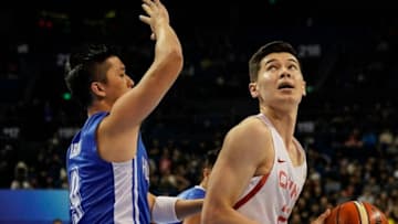 NANJING, CHINA - NOVEMBER 23:Abudushalamu Abudurexiti #23 of China in action during the FIBA Basketball World Cup 2019 Qualifiers between China and Hong Kong at Youth Olympic Sports Centre on November 23, 2017 in Nanjing, China. (Photo by XIN LI/Getty Images)