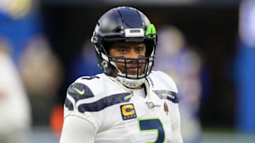 NFL 2022, Seattle Seahawks quarterback Russell Wilson (3) looks on before the game against the Los Angeles Rams at SoFi Stadium. Mandatory Credit: Kirby Lee-USA TODAY Sports