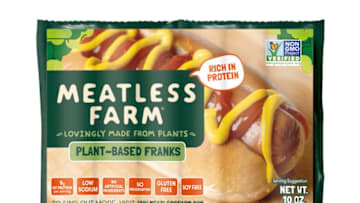 Meatless Farms hot dog, photo provided by Meatless Farms