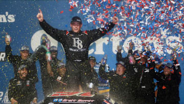 JOLIET, IL - JUNE 29: Brett Moffitt, driver of the #16 Fr8Auctions.com Toyota (Photo by Matt Sullivan/Getty Images)