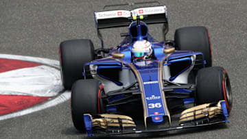 SHANGHAI, CHINA - APRIL 08: Antonio Giovinazzi of Italy driving the (36) Sauber F1 Team Sauber C36 Ferrari on track during final practice for the Formula One Grand Prix of China at Shanghai International Circuit on April 8, 2017 in Shanghai, China. (Photo by Mark Thompson/Getty Images)