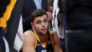 SACRAMENTO, CA - JANUARY 17: Raul Neto #25 of the Utah Jazz looks on during the game against the Sacramento Kings on January 17, 2018 at Golden 1 Center in Sacramento, California. Copyright 2018 NBAE (Photo by Rocky Widner/NBAE via Getty Images)