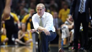 LOS ANGELES, CA - MARCH 24: Head coach John Beilein of the Michigan Wolverines reacts against the Florida State Seminoles during the second half in the 2018 NCAA Men's Basketball Tournament West Regional Final at Staples Center on March 24, 2018 in Los Angeles, California. (Photo by Ezra Shaw/Getty Images)