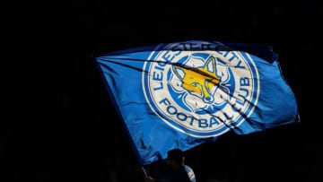 LEICESTER, ENGLAND - FEBRUARY 03: A Leicester City flag ahead the Premier League match between Leicester City and Manchester United at The King Power Stadium on February 03, 2019 in Leicester, United Kingdom. (Photo by Catherine Ivill/Getty Images)