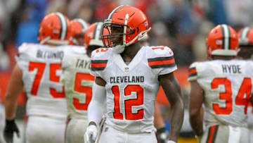 CLEVELAND, OH - SEPTEMBER 09: Cleveland Browns wide receiver Josh Gordon (12) on the field during the third quarter of the National Football League game between the Pittsburgh Steelers and Cleveland Browns on September 9, 2018, at FirstEnergy Stadium in Cleveland, OH. Pittsburgh and Cleveland tied 21-21. (Photo by Frank Jansky/Icon Sportswire via Getty Images)