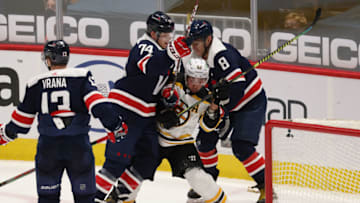 John Carlson, Alex Ovechkin, Washington Capitals Mandatory Credit: Geoff Burke-USA TODAY Sports