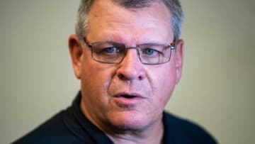 Tim Beck speaks to media outlets