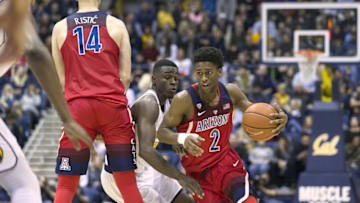 Dec 30, 2016; Berkeley, CA, USA; Arizona Wildcats guard Kobi Simmons (2) dribbles the basketball against California Golden Bears guard Jabari Bird (23) during the second half at Haas Pavilion. Arizona defeated California 67-62. Mandatory Credit: Neville E. Guard-USA TODAY Sports