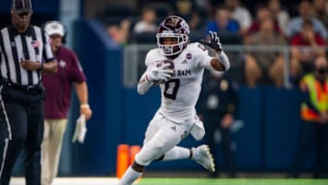 Ainias Smith, Texas A&M football Mandatory Credit: Jerome Miron-USA TODAY Sports