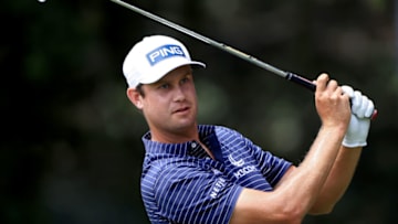 ATLANTA, GEORGIA - SEPTEMBER 03: Harris English plays his shot from the second tee during the second round of the TOUR Championship at East Lake Golf Club on September 03, 2021 in Atlanta, Georgia. (Photo by Sam Greenwood/Getty Images)