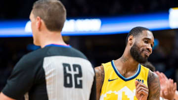 San Antonio Spurs v Denver NuggetsDENVER, CO - FEBRUARY 23: Will Barton #5 of the Denver Nuggets refutes a call by referee JB DeRosa #62 against the San Antonio Spurs at Pepsi Center on February 23, 2018 in Denver, Colorado. NOTE TO USER: User expressly acknowledges and agrees that, by downloading and or using this photograph, User is consenting to the terms and conditions of the Getty Images License Agreement. (Photo by Timothy Nwachukwu/Getty Images)Getty ID: 923603380