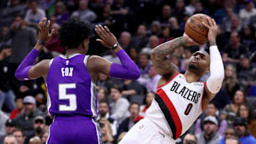 OKC Thunder: Blazers Damian Lillard, Kings De'Aaron Fox - the template (Photo by Ezra Shaw/Getty Images)