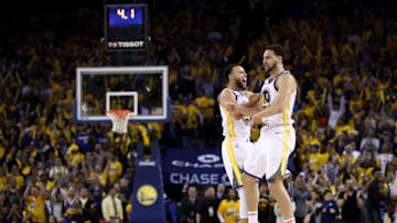 Warriors, Klay Thompson, Stephen Curry (Photo by Ezra Shaw/Getty Images)