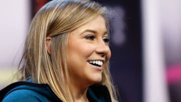 NEW YORK, NY - OCTOBER 15: Olympic athlete Shawn Johnson speaks during the NikeFuel Forum at Spring Studios on October 15, 2013 in New York City. (Photo by Mike Lawrie/Getty Images)