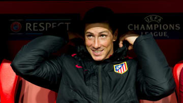 LEVERKUSEN, GERMANY - FEBRUARY 21: Fernando Torres of Atletico Madrid looks on during the UEFA Champions League Round of 16 first leg match between Bayer Leverkusen and Club Atletico de Madrid at BayArena on February 21, 2017 in Leverkusen, Germany. (Photo by TF-Images/Getty Images)
