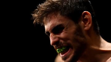SAO PAULO, BRAZIL - OCTOBER 28: Antonio Carlos Junior of Brazil prepares to enter the Octagon before facing Jack Marshman of South Wales in their middleweight bout during the UFC Fight Night event inside the Ibirapuera Gymnasium on October 28, 2017 in Sao Paulo, Brazil. (Photo by Josh Hedges/Zuffa LLC/Zuffa LLC via Getty Images)