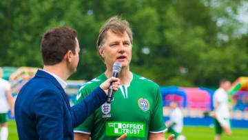 David Morrissey plays Soccer in Manchester for Offside Trust's Fundraiser - Promo Photo Credit: The Offside Trust / Photographer Benjamin Wareing (https://wakelet.com/wake/13619a0b-81ed-4753-842e-ab9ff9d97cb1 / https://twitter.com/BenjaminWareing)