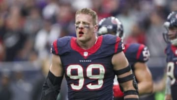 Dec 21, 2014; Houston, TX, USA; Houston Texans defensive end J.J. Watt (99) during the fourth quarter against the Baltimore Ravens at NRG Stadium. The Texans defeated the Ravens 25-13. Mandatory Credit: Troy Taormina-USA TODAY Sports