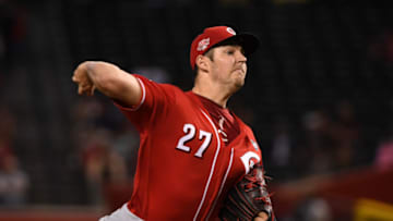 PHOENIX, ARIZONA - SEPTEMBER 15: Trevor Bauer #27 of the Cincinnati Reds delivers a pitch against the Arizona Diamondbacks at Chase Field on September 15, 2019 in Phoenix, Arizona. (Photo by Norm Hall/Getty Images)