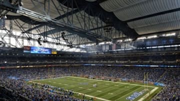Nov 22, 2015; Detroit, MI, USA; General view of Ford Field during the game between the Oakland Raiders and the Detroit Lions. Mandatory Credit: Kirby Lee-USA TODAY Sports
