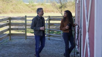 BIG SKY - ÒLove is a Strange and Dangerous ThingÓ Ð Cassie and Jenny leave the Kleinsasser women to forge their own path, ridding themselves of their ranch troubles and heading back home. Along with Jerrie and Lindor, they finally get to see Ronald behind bars, though he quickly strips them of any satisfaction by leading them on a wild goose chase, straight into the arms of the syndicate. A brutal battle ensues, clearing a path for Scarlet and Ronald to escape, but while they run off into the sunset Jenny risks her life to save CassieÕs. Is this the end for our dynamic duo? Only time will tell on the season finale of ÒBig Sky,Ó TUESDAY, MAY 18 (10:00-11:00 p.m. EDT), on ABC. (ABC/Darko Sikman)OMAR METWALLY, KYLIE BUNBURY