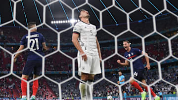 Mats Hummels of Germany looks dejected after scoring an own goal. (Photo by Matthias Hangst/Getty Images)