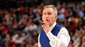 COLUMBUS, OH - MARCH 16: Head coach Rick Byrd of the Belmont Bruins reacts during the first half against the Georgetown Hoyas during the second round of the 2012 NCAA Men's Basketball Tournament at Nationwide Arena on March 16, 2012 in Columbus, Ohio. (Photo by Jamie Sabau/Getty Images)