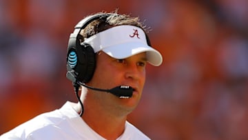 KNOXVILLE, TN - OCTOBER 15: Offensive coordinator Lane Kiffin of the Alabama Crimson Tide looks on during the game against the Tennessee Volunteers at Neyland Stadium on October 15, 2016 in Knoxville, Tennessee. (Photo by Kevin C. Cox/Getty Images)