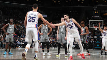 Philadelphia 76ers, Ben Simmons, Furkan Korkmaz (Photo by Nathaniel S. Butler/NBAE via Getty Images)