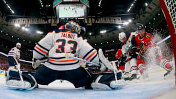 CHICAGO, IL - OCTOBER 19: Adam Larsson. (Photo by Chase Agnello-Dean/NHLI via Getty Images)