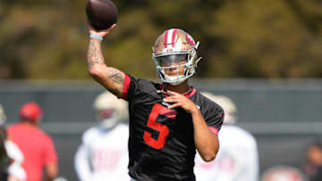 San Francisco 49ers, Trey Lance. Mandatory Credit: Stan Szeto-USA TODAY Sports
