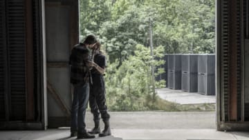 Maximilian "Max" Osinski as Dennis, Annet Mahendru as Huck - The Walking Dead: World Beyond _ Season 2, Episode 10 - Photo Credit: Steve Swisher/AMC