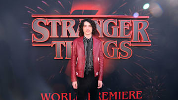 SANTA MONICA, CALIFORNIA - JUNE 28: Finn Wolfhard attends the "Stranger Things" Season 3 World Premiere on June 28, 2019 in Santa Monica, California. (Photo by Charley Gallay/Getty Images for Netflix)