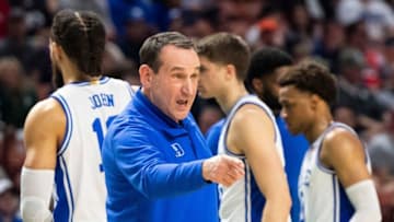 Duke basketball head coach Mike Krzyzewski