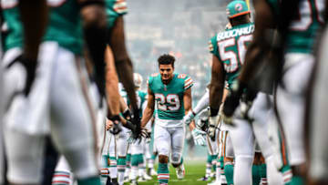 MIAMI, FL - DECEMBER 23: Minkah Fitzpatrick #29 of the Miami Dolphins in action against the Jacksonville Jaguars at Hard Rock Stadium on December 23, 2018 in Miami, Florida. (Photo by Mark Brown/Getty Images)