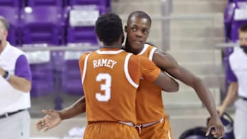 Andrew Jones, Courtney Ramey, Texas Basketball Mandatory Credit: Kevin Jairaj-USA TODAY Sports