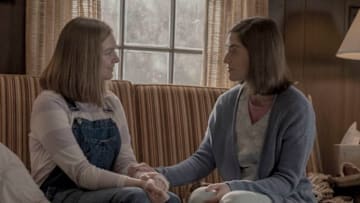 CASTLE ROCK -- "Let The River Run" - Episode 201 -- A nurse gets waylaid in Castle Rock. Joy (Elsie Fisher) and Annie (Lizzy Caplan), shown. (Photo by: Dana Starbard/Hulu)