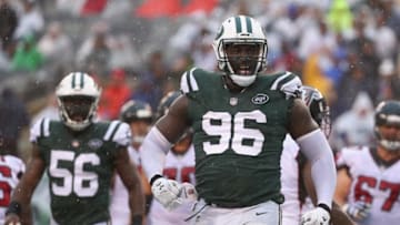 EAST RUTHERFORD, NJ - OCTOBER 29: Defensive end Muhammad Wilkerson