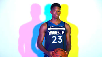 MADISON, NJ - AUGUST 11: Jarrett Culver #23 of the Minnesota Timberwolves poses for a portrait during the 2019 NBA Rookie Photo Shoot. Copyright 2019 NBAE (Photo by Brian Babineau/NBAE via Getty Images)