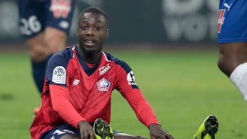LILLE, FRANCE - JANUARY 18: Nicolas Pepe of Lille during the French League 1 match between Lille v Amiens SC at the Stade Pierre Mauroy on January 18, 2019 in Lille France (Photo by Jeroen Meuwsen/Soccrates/Getty Images)