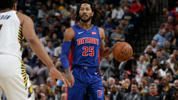 Detroit Pistons Derrick Rose. (Photo by Ron Hoskins/NBAE via Getty Images)
