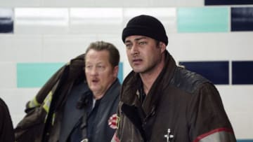 CHICAGO FIRE -- "Put White On Me" Episode 617 -- Pictured: (l-r) Christian Stolte as Mouch, Taylor Kinney as Kelly Severide -- (Photo by: Elizabeth Morris/NBC)