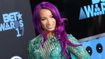 LOS ANGELES, CA - JUNE 25: WWE wrestler Sasha Banks arrives at the 2017 BET Awards at Microsoft Theater on June 25, 2017 in Los Angeles, California. (Photo by Leon Bennett/Getty Images)