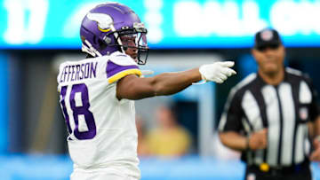 Minnesota Vikings wide receiver Justin Jefferson. (Robert Hanashiro-USA TODAY Sports)