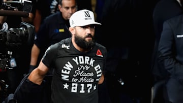 NEW YORK, NY - NOVEMBER 04: Johny Hendricksapproaches the octagon for his middleweight bout against Paulo Costa of Brazil during the UFC 217 event at Madison Square Garden on November 4, 2017 in New York City. (Photo by Josh Hedges/Zuffa LLC/Zuffa LLC via Getty Images)
