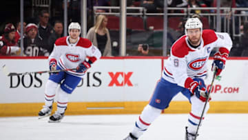 GLENDALE, ARIZONA - DECEMBER 20: Shea Weber #6 of the Montreal Canadiens skates with the puck during the second period of the NHL game against the Arizona Coyotes at Gila River Arena on December 20, 2018 in Glendale, Arizona. (Photo by Christian Petersen/Getty Images)